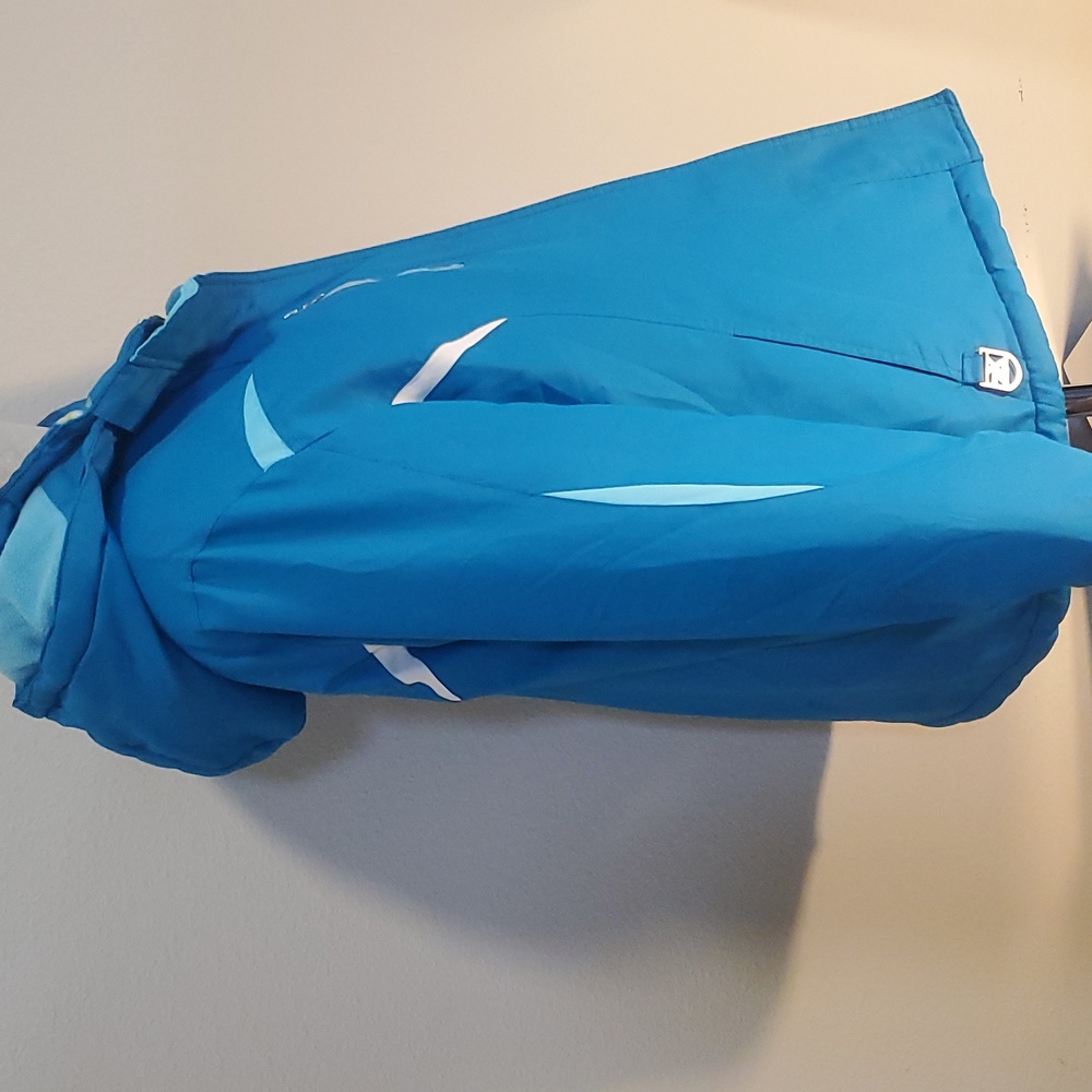 ZeroXposur Coat Blue Hooded White Trim Longer Ski Winter Size L - Picture 7 of 14